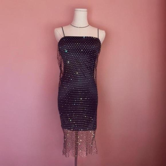 Bear Dance Black Beaded Mini Dress - Picture 3 of 7